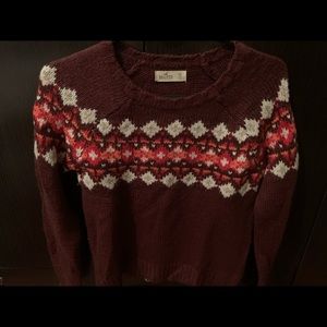 Hollister patterned crew fair isle sweater